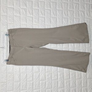 EXPRESS Editor Khaki Tan Flared Bootcut Pants Career Slacks with Pockets